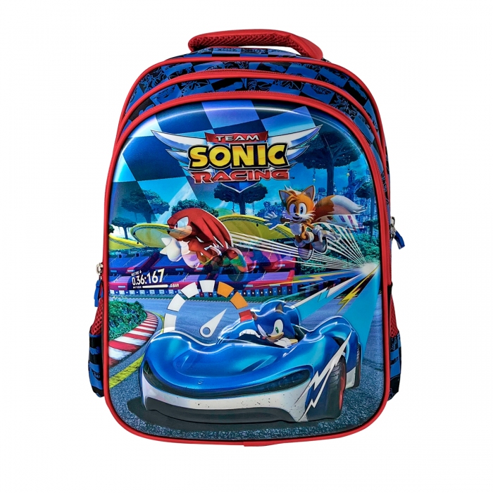 Mochila Sonic Maleta Con Asa Set De Piezas Mochilas Escolares