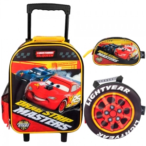 Set de Maleta + Lonchera + cartuchera Cars McQueen