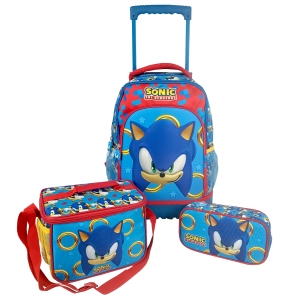 Mochila escolar Sonic Set mochiruedas plus erizo modelo Magic