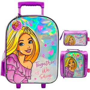 Set Lila Premium Barbie Oficio Maleta lonchera y cartuchera