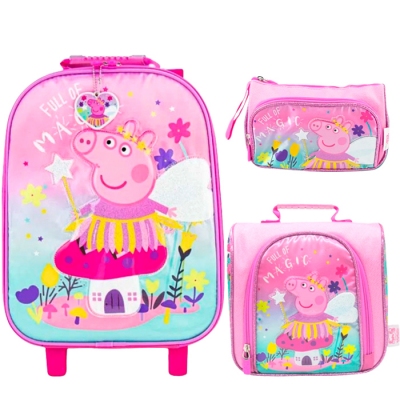 Mochila Peppa Pig de 3 piezas