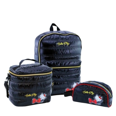 Set de Mochila Juvenil Modelo Play school set Hello kitty